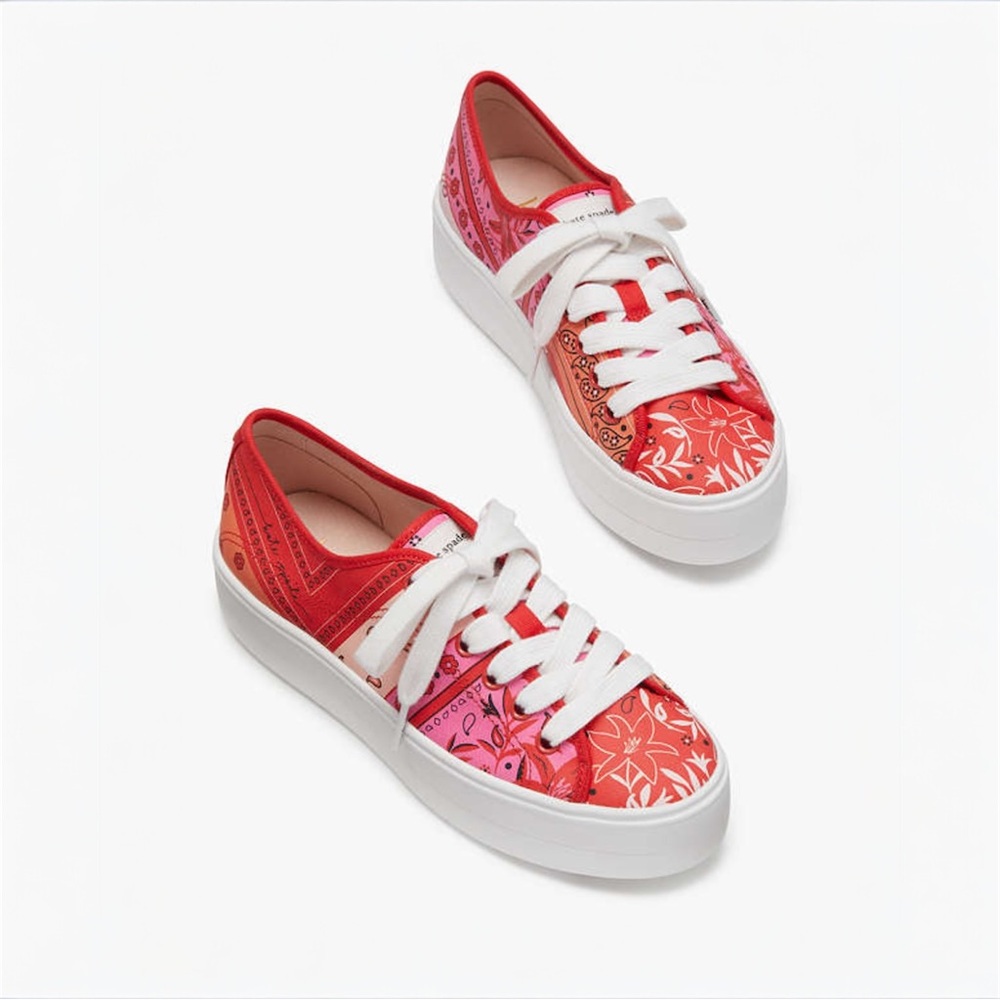 Kate Spade Serve Bandana Patchwork Sneakers